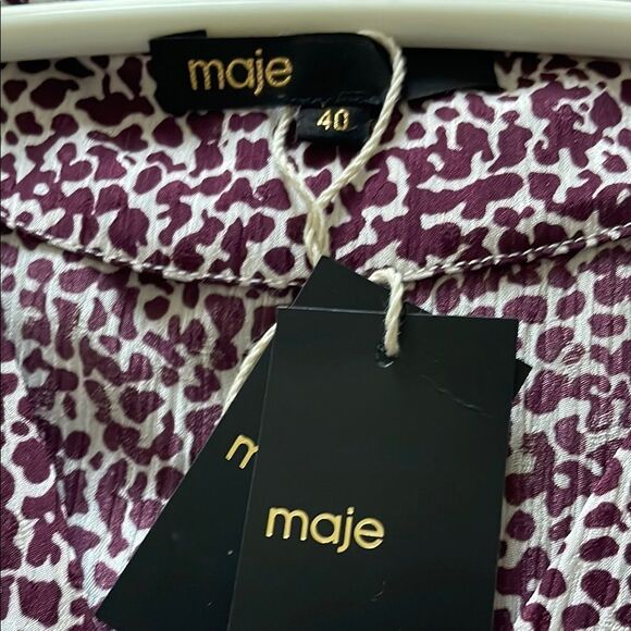 New Maje Pink and White Patterned Dress - Picture 2 of 5